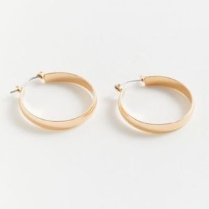 UO Medium flat gold hoop earrings